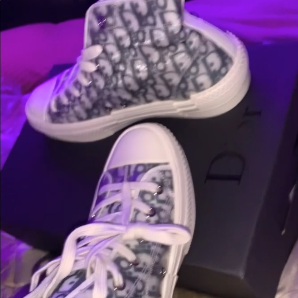 Door mens hightop B23 black and white size 8 - Picture 3 of 4